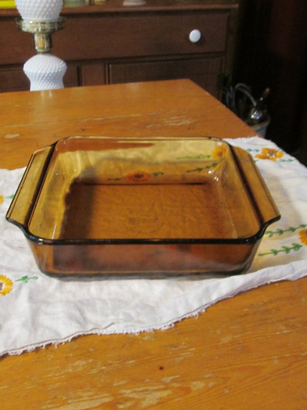 anchor hocking brown amber square baking dish brownies or casserole 1.5 quart